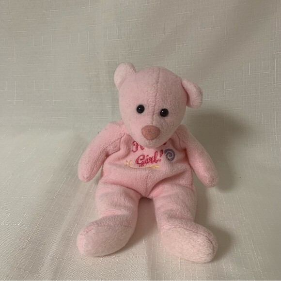 Pink Its Girl Teddy Bear Keepsake Collectable Plush Stuffed Animal Toy Baby Gift - Picture 1 of 8